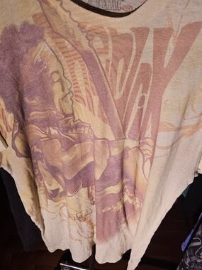 Vintage Graphic Tee in Faded Peach and Mauve